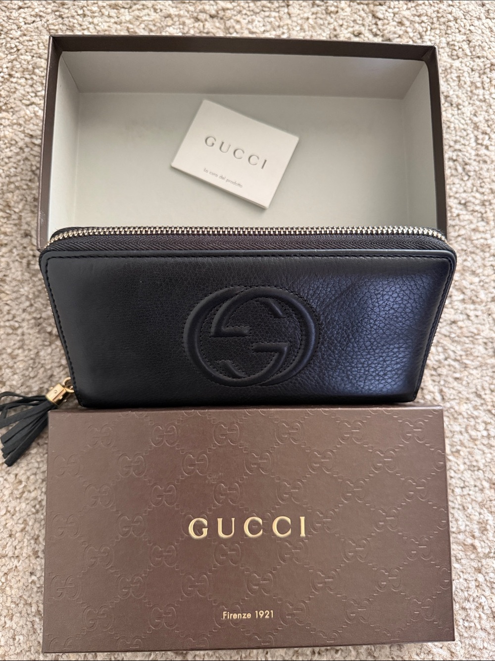 Gucci Black Wallet Leather Zip - Picture 7 of 7